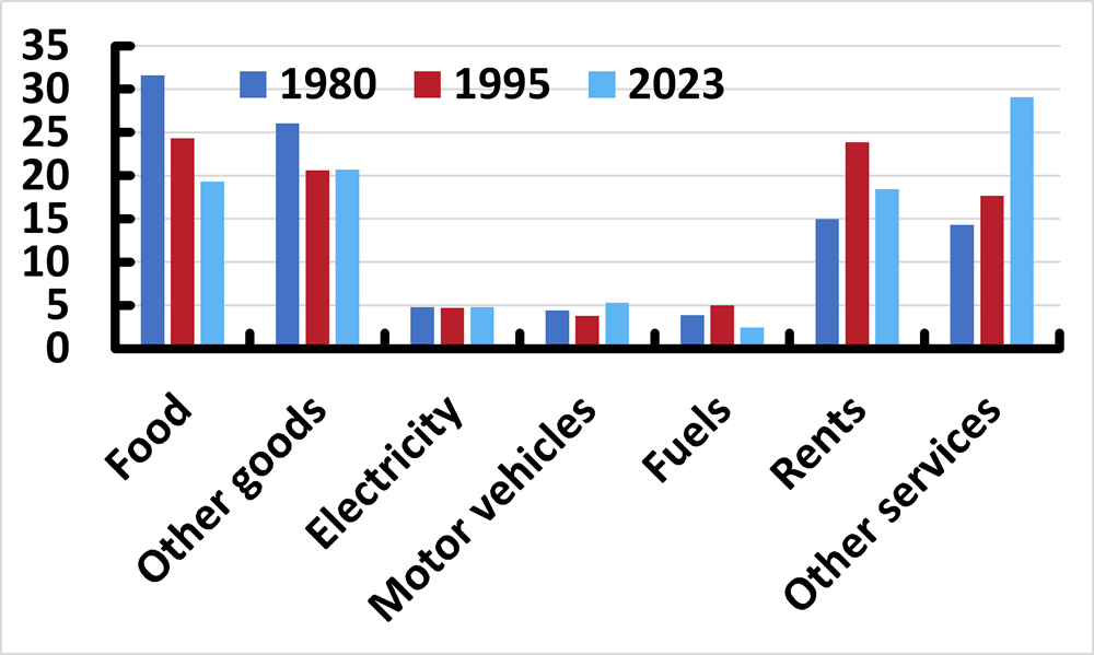 Figure 3. Figure 3. Subgroup shares in the CPIF 